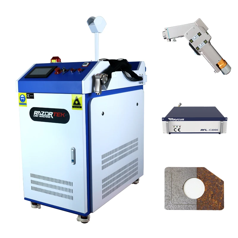 2024 Hot Selling 2000W Portable fiber rust oil paint removal cleaner laser cleaning machine