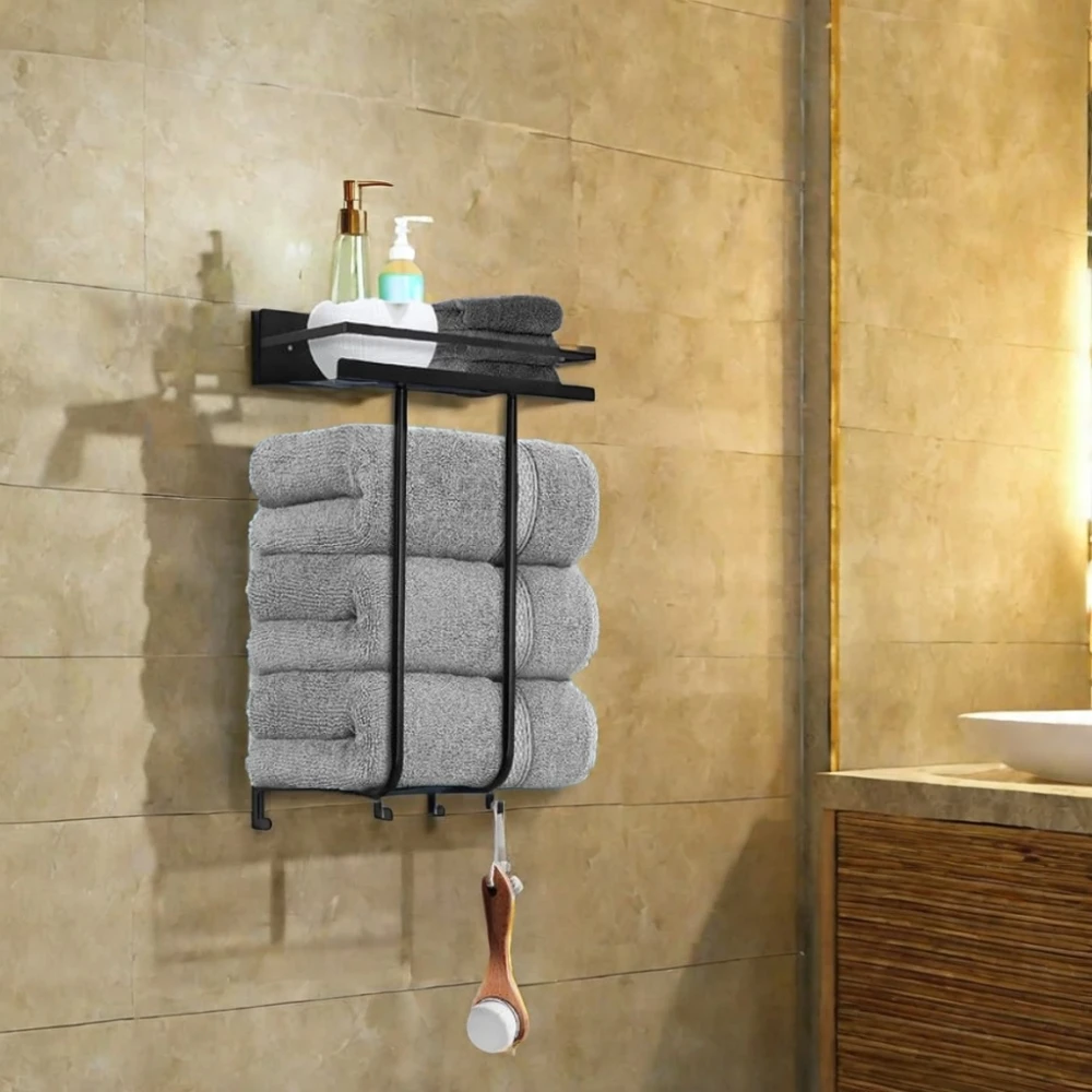 Sopewod Smart Bath Holders Bathroom Storage Shelves for Living Room Towel Rack & Storage Rack