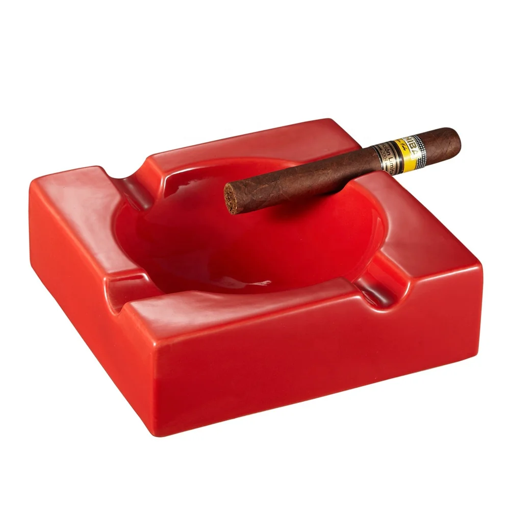 Decorative Modern Ashtray Custom Printed Ashtray Stoneware Ceramic Cigar Ashtray With Logo