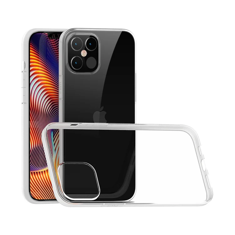 2MM TPU case For iphone 13 pro max case Prism Crystal Clear Transparent TPU Phone Case For iphone 12 Mobile phone accessories