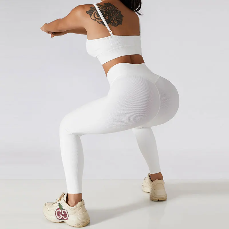 3 Piece Spring Yoga Long Sleeve Female Custom Gym Clothes Seamless Sport Wear Womens Tummy Control Workout Sets