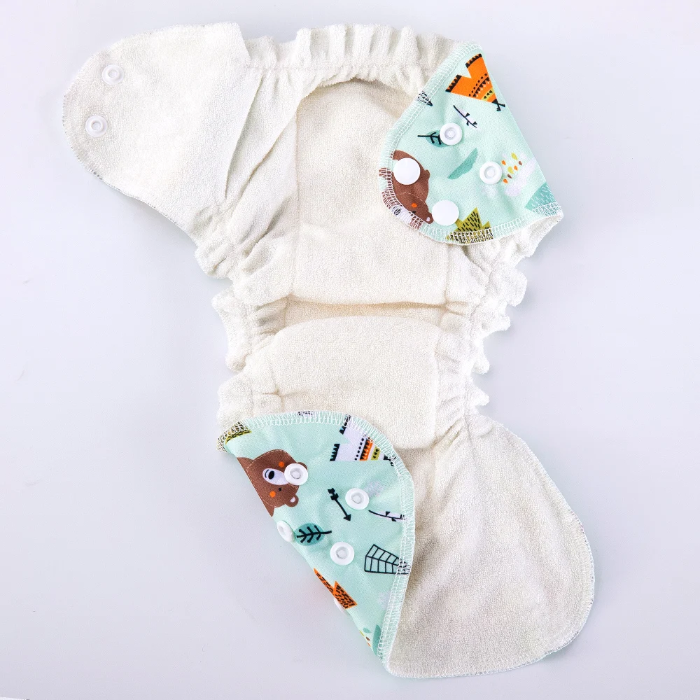 High quality popular organic cotton fitted cloth diaper pure cotton cloth diaper fitted diaper
