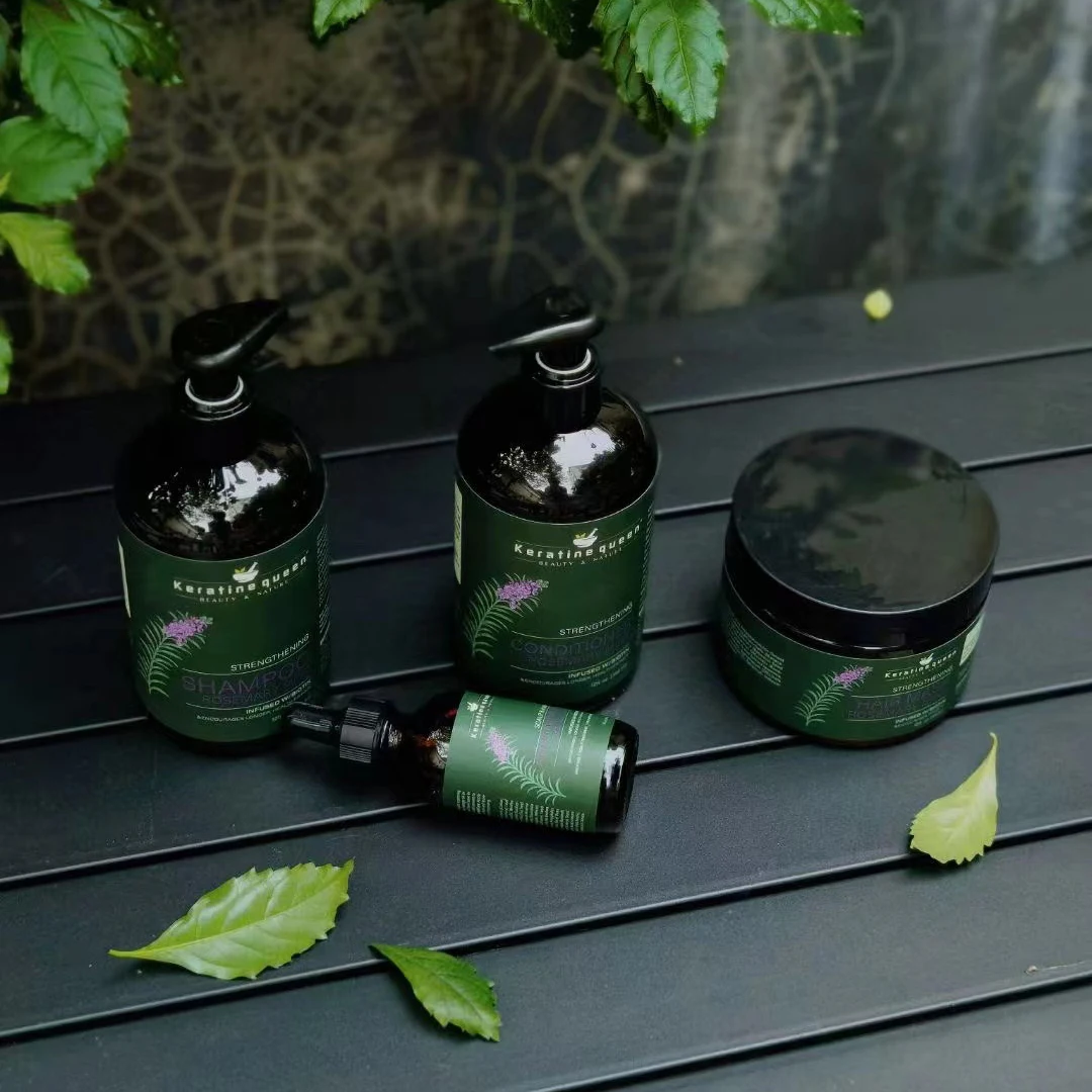 In stock Nourish Moisturizing Hair Care Product rosemary Mint Hair Shampoo And Conditioner Mask Oil Growht Set For Curly Hair