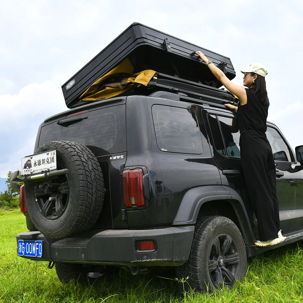 Hot sale hard shell 4x4 roof top tent car tent roof camping vertical roof top tent
