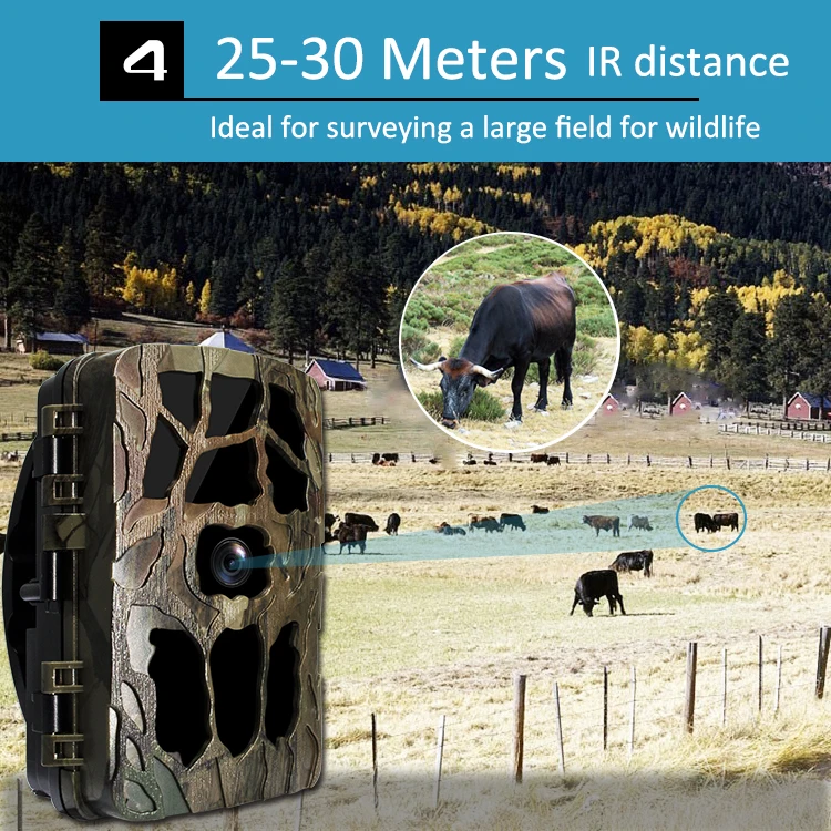 0.3s Time Sensor Hunting Camera Waterproof Outdoor Wildlife Monitoring Trail Camera