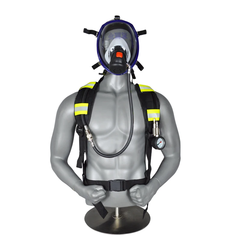 Good Quality Steel Cylinder Respirator with Full Face Gas Mask for Fire Fighting Emergency Rescue