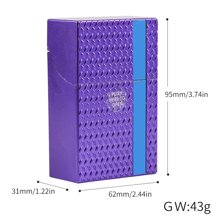 
Manufacturers selling high-quality portable 20pcs Automatic Opening Environmentally Friendly Plastic Cigarette Case 