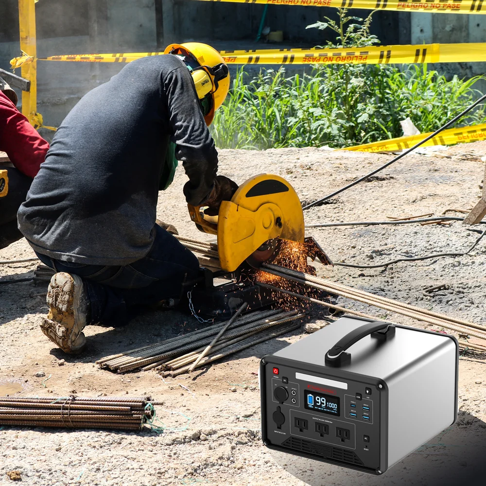 Mini Solar Energy System Power Bank Lifepo4 Lithium Battery  Solar Power Station Generator 1000w 1280wh