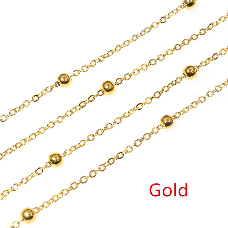 5 Meters/lot 3.5mm Ball Chains Bronze Gold Silver Color Handmade Necklace Bracelet DIY Jewelry Making Findings Accessories