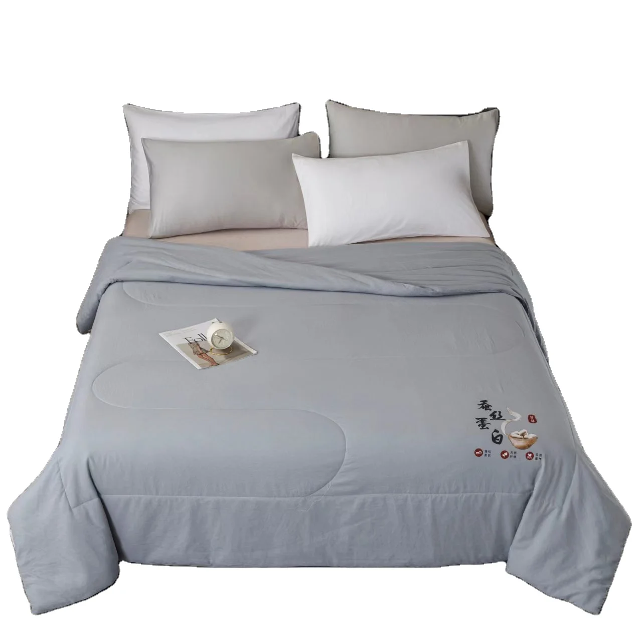 Wholesale 2024 new solid color simple summer nourishing summer cool quilt double yarn air conditioning quilt