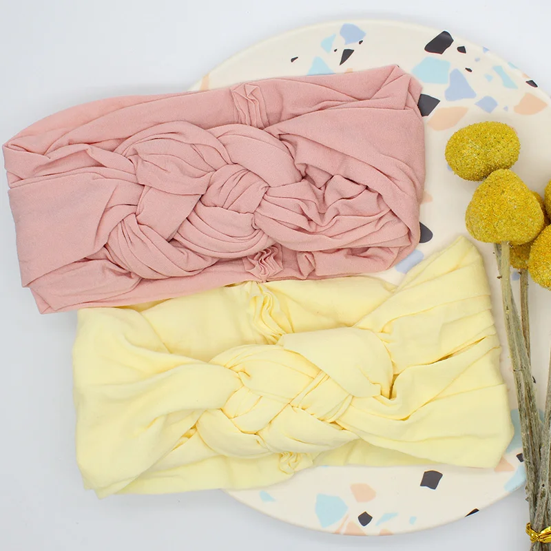 2020 New Style Wholesale Custom Newborn Girl Baby Hair Accessories hair clips Organic Big Bow Headbands In Bulk