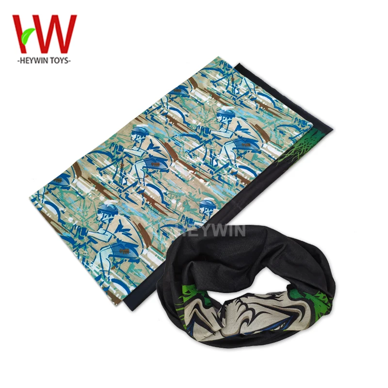 Magic Scarf Seamless neckerchiefs Headband  Half Face pattern Out Riding bicycle Motorcycle Tactical toy series for Kids (HM37D)