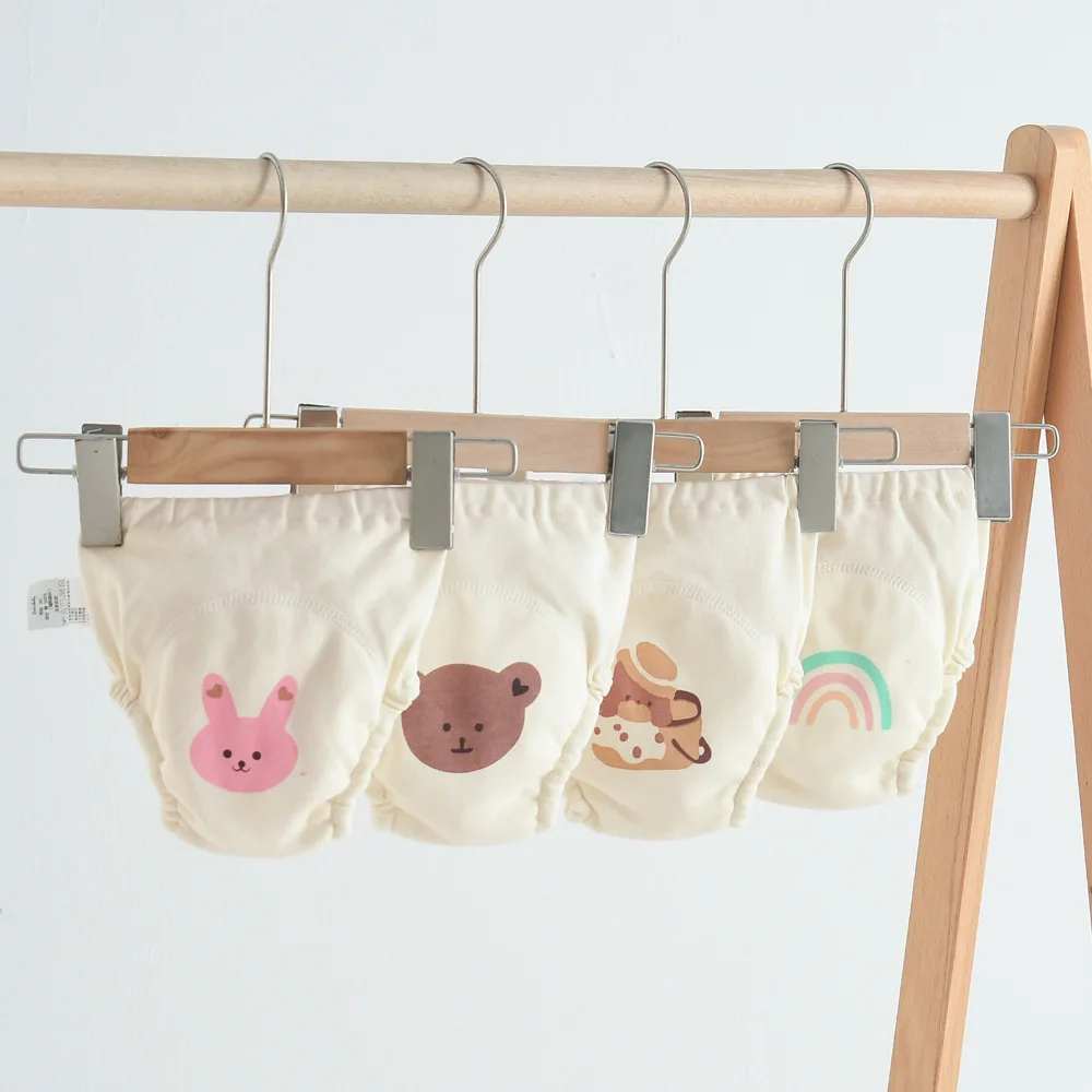 Wholesale 100% Cotton Infant Washable Comfortable Diaper Reusable Waterproof Baby Nappy Pants Baby Training Pants