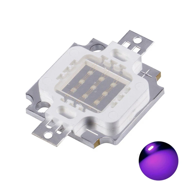 10 watt High power LED diode UV color 365 370 380 395 400 410 420 430nm 10W  Purple led chip