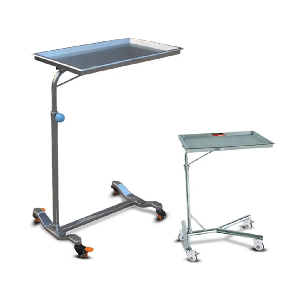 Stainless Steel Hospital Medical Mobile Surgical Instrument Trolley Medication Tray