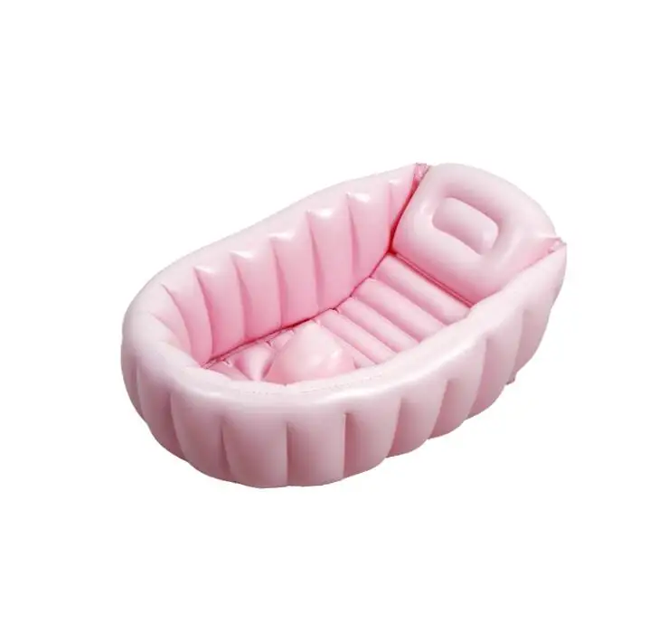 Non-phthalate PVC Non Toxic PVC EN7 inflatable foldable bath tubs folding baby bathtub for kids baby products hot selling 2023