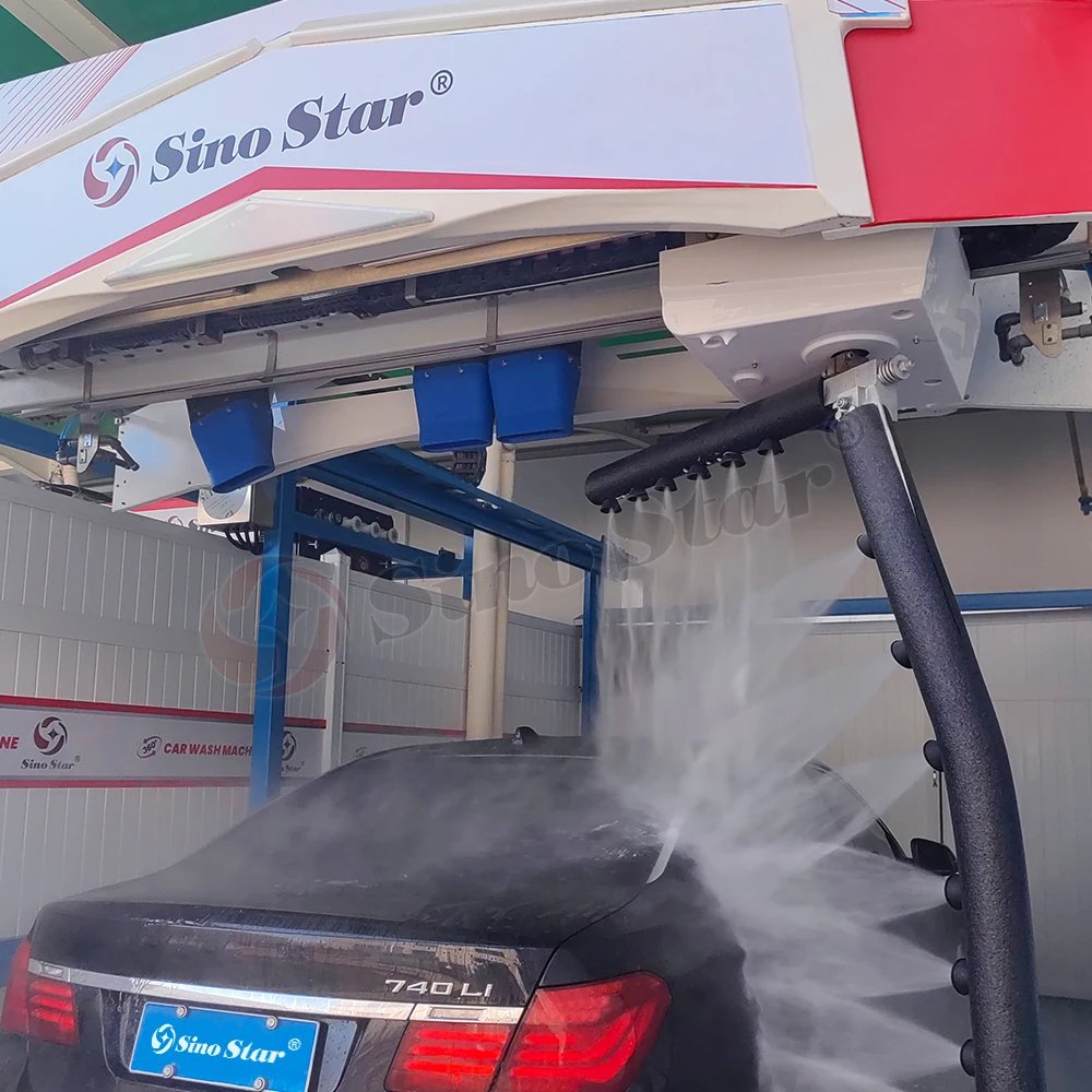C9 Water proof motor car washing system/ touch free automatic car wash machine 4 pcs 5.5KW blowers dryer motor
