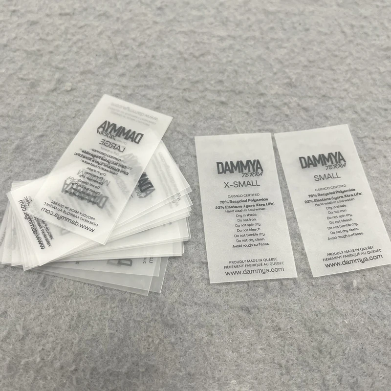 Good Quality TPU Clothes Label Wash Care Label For Clothing Custom Matte Soft Silicone Size Labels For Clothing