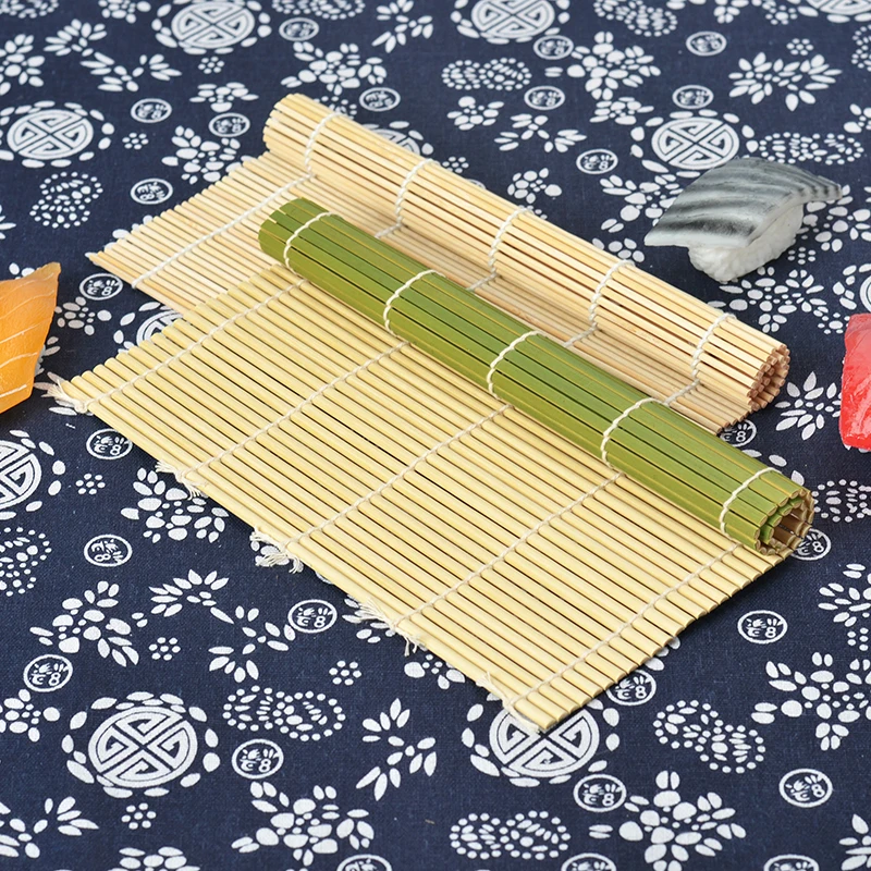 High-quality Green skin Bamboo Sushi Rolling Mat for food