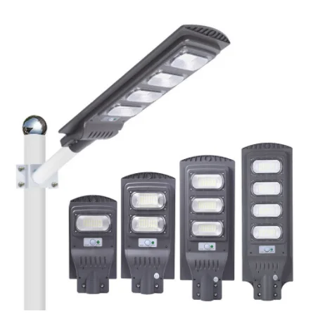 High Lumen Induction Motion Sensor Waterproof Integrated Outdoor 30w/60w/90w/120w Road Led Garden Solar Street Lights