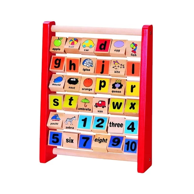 Natural Wooden Baby Educational and Development Toy Wooden football rattle