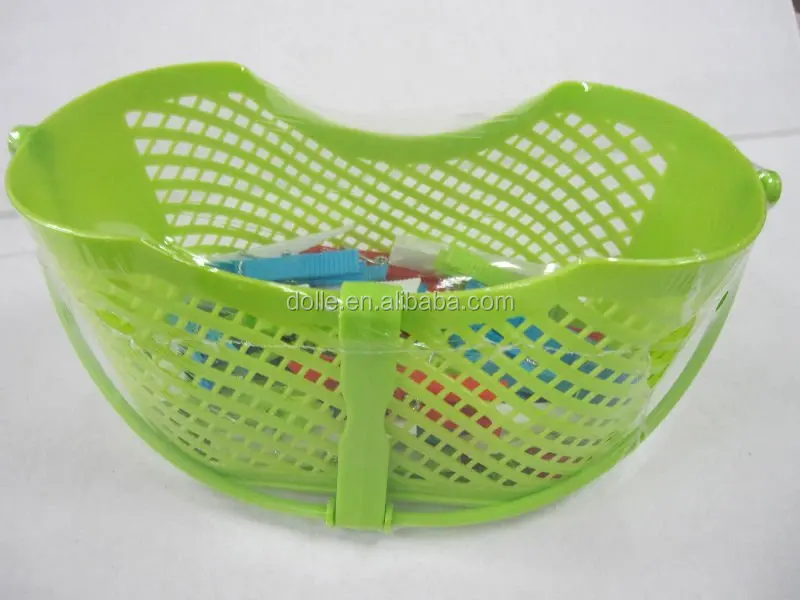 Amzaon hot selling plastic colored plastic laundry basket home plastic hanging storage basket