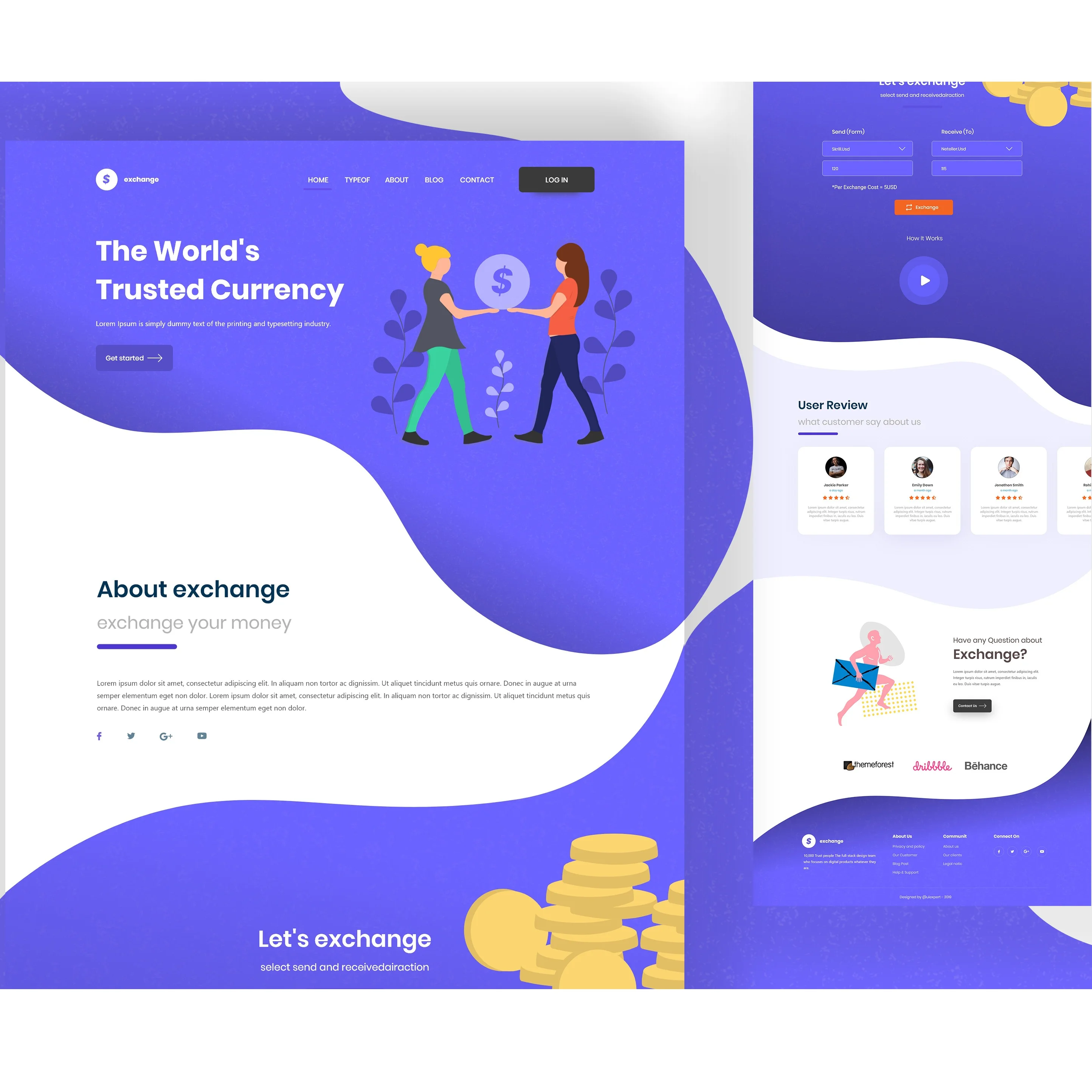 Money Ex-change Website Business Website Custom Marketing Promotion Design Origin Digital Complete Place