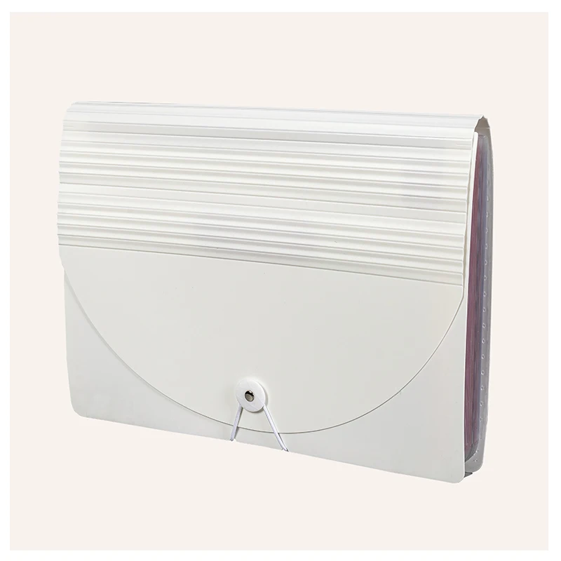 Desktop Rainbow Organ 12/24 Pocket Plastic Paper A4 File Padded Retractable Folder with Lid Organizer Office School