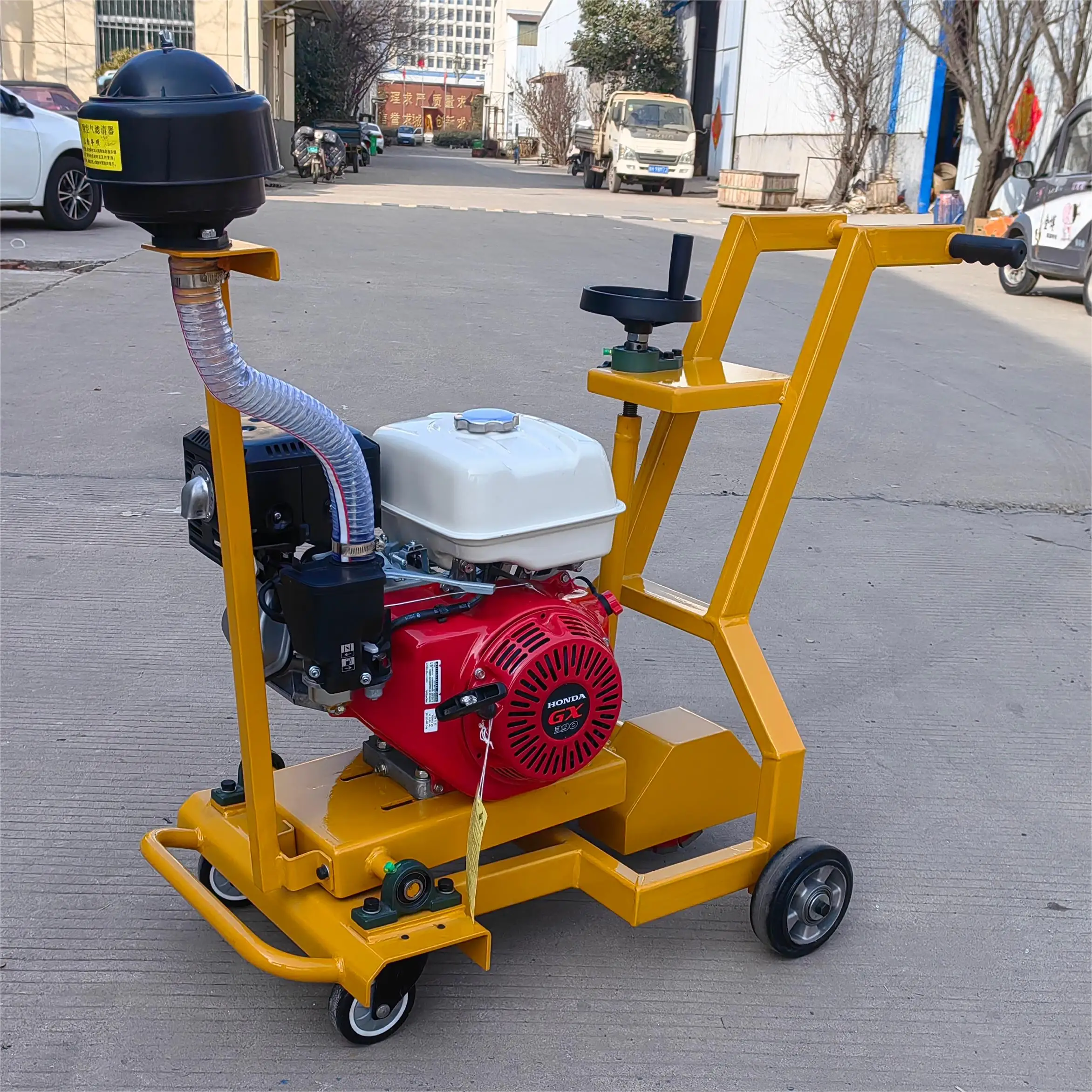 Free Shipping Concrete Cutting Machine Honda Loncin Engine New Vacuum Slotting Machine
