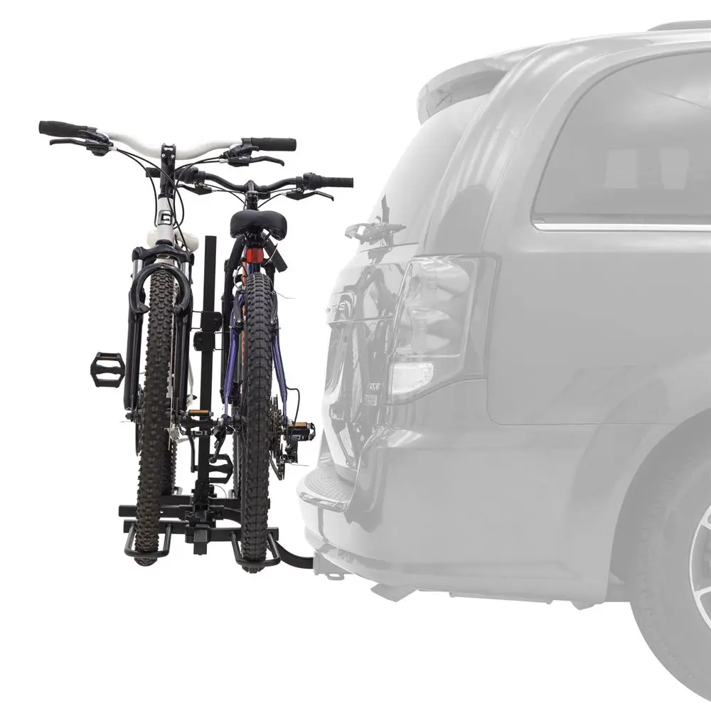 Universal SUV Car Truck Steel 2-Inch Receiver 2-Bike Platform Tray Style Trailer Hitch Mount Foldable Bicycle Rack