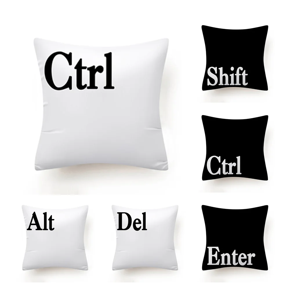 Диван-кровать с цифровой печатью клавиатура Del полиэстер Лен украшения чехол для подушки, домашний декор, размером 45*45 белые мягкие отельные автомобиля Подушка Чехол для iPhone X/Iphone