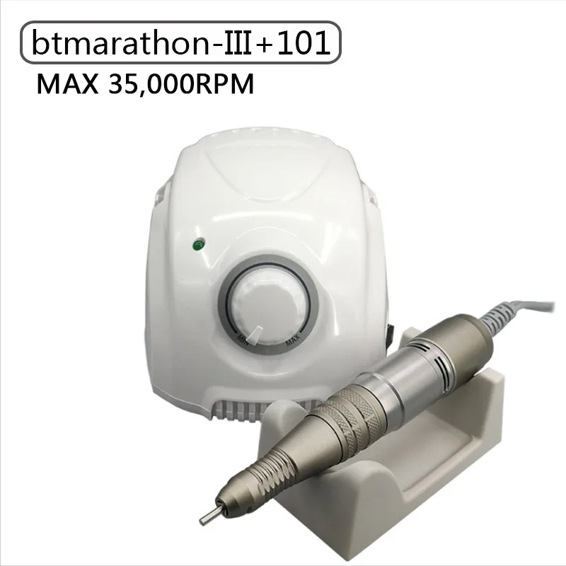 MARATHON Champion 3 +101 PRO Handle Electric Nail Drill 35000RPM STRONG 210 Micro Motor Grinding Machine For Nail Art Tools