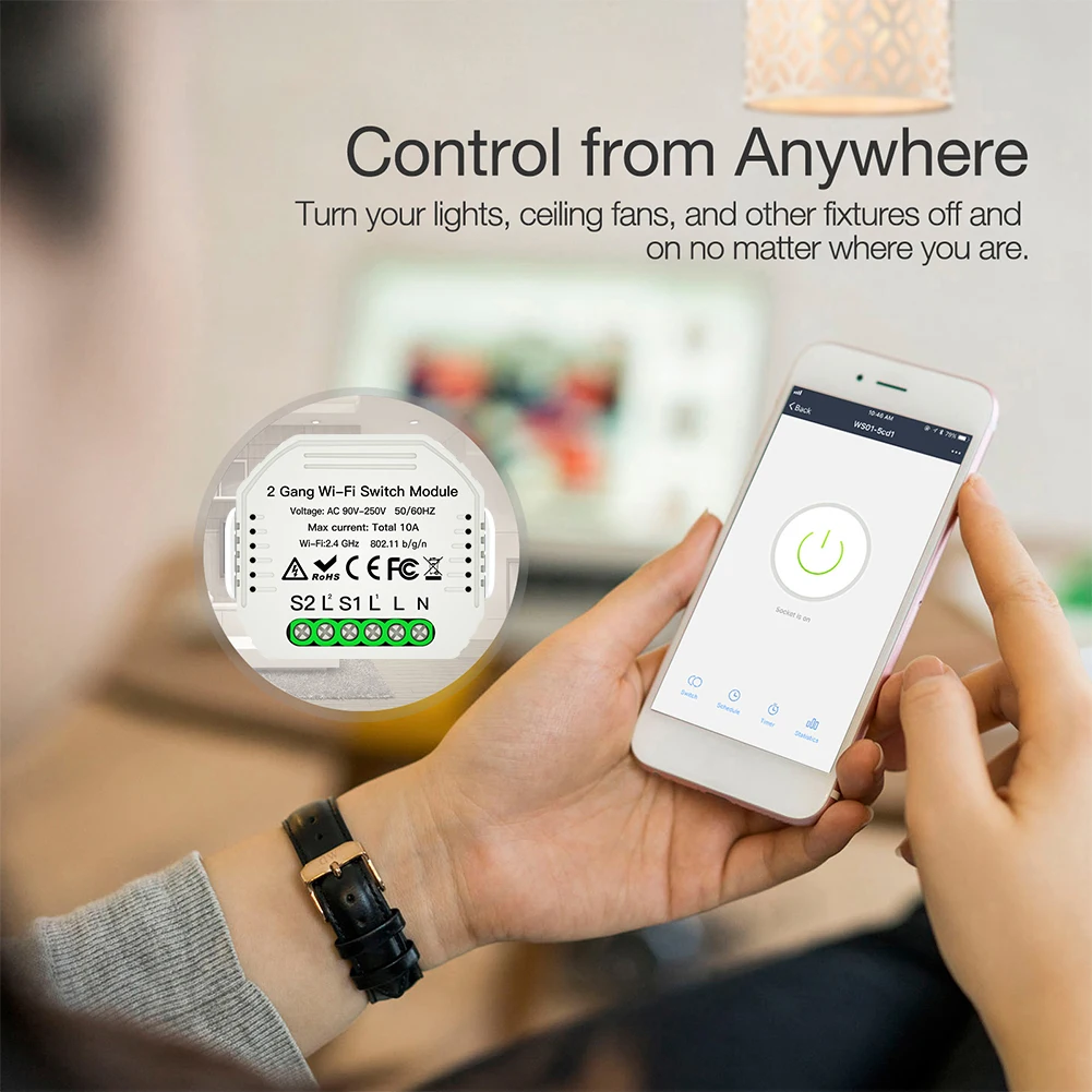  Модуль Tuya для настенной розетки Wi-Fi реле