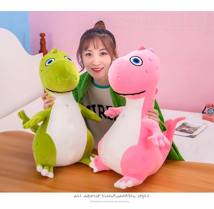 Plush Lovely Cartoon Baby Sleeping Dinosaur Animal Pillow Kids Travel Blanket Gift Cartoon Pillow Blanket