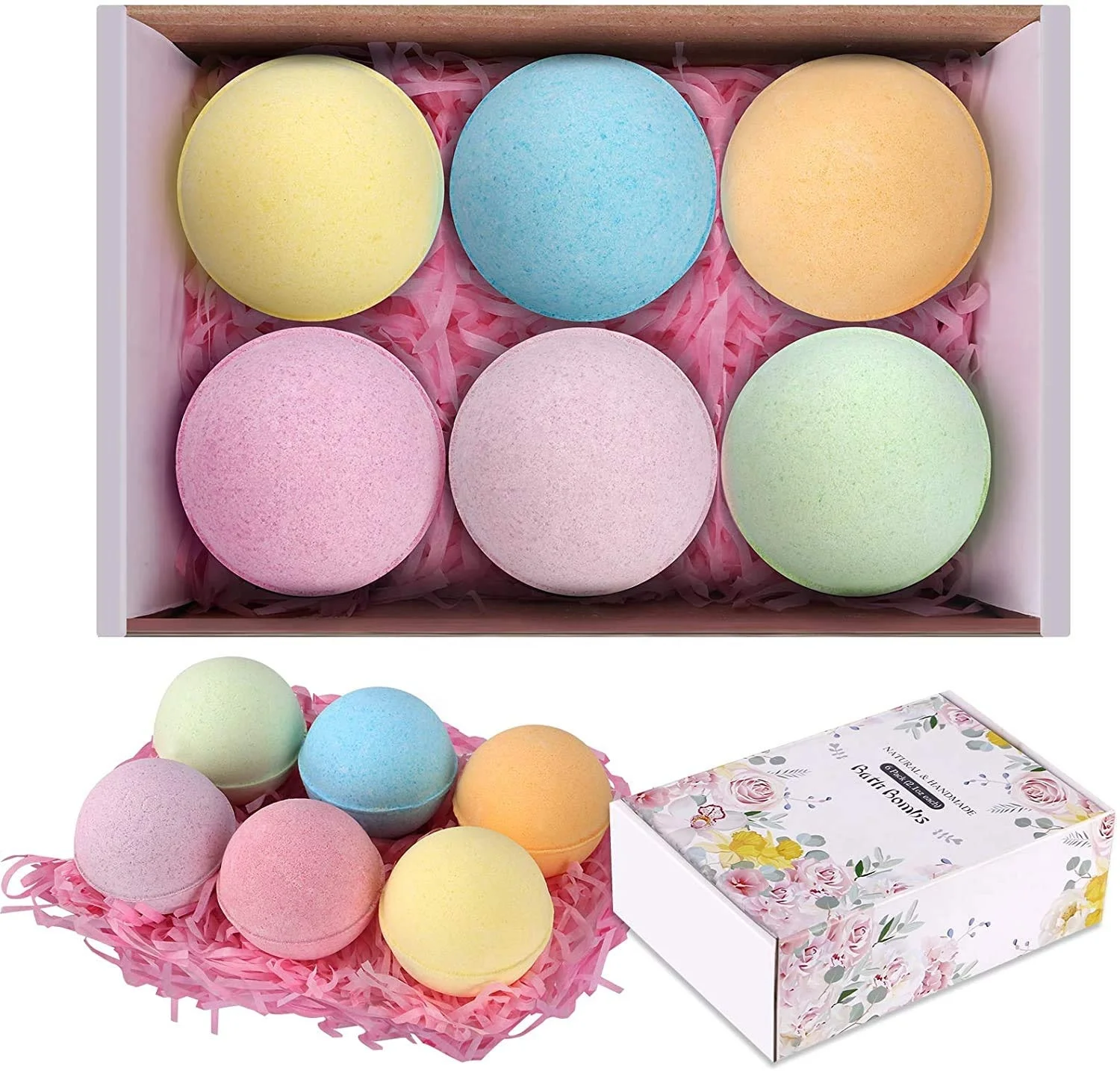 Wholesale Handmade Colourful Bomb Ball Organic Oil Bath Bombs Fizzy Bubble Balls Crystal Bath Bombs
