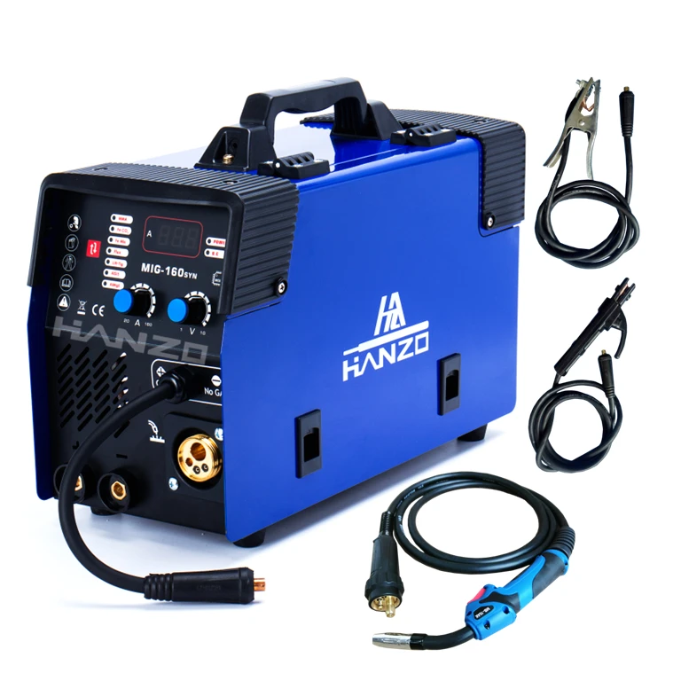 Сварочный аппарат, пластиковый портативный 5 в 1 Co2 Mma Mag Gas Gasless Igbt 200 Amp сварочные аппараты Mig, сварочный аппарат