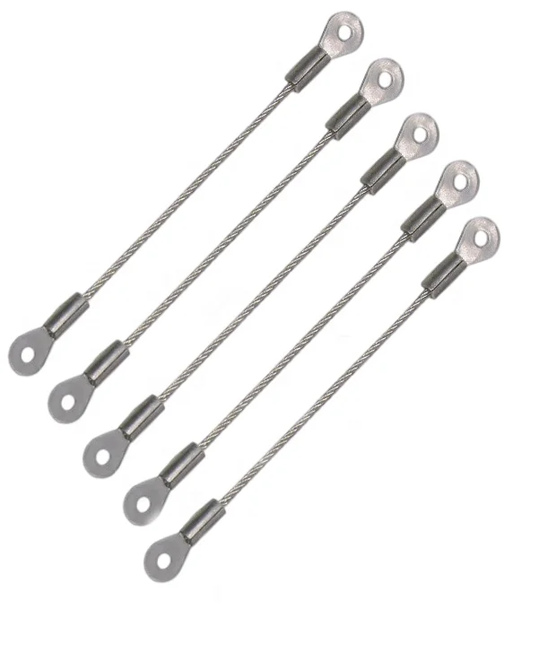 1.5mm 7x7 stainless steel /galvanized steel wire rope cable with terminal or loop on ends