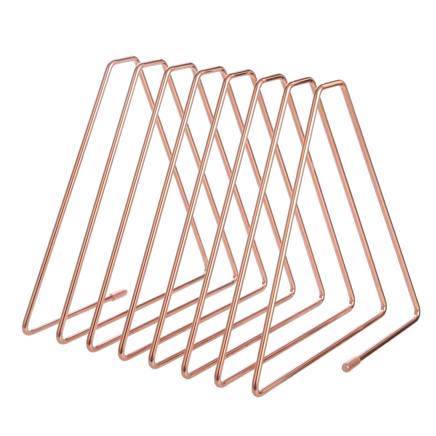 Розовое золото, золотистый, треугольный настольный аксессуар, 5 слотов, Проволочная металлическая сетка, держатель для журналов, газет, сортировщик букв
