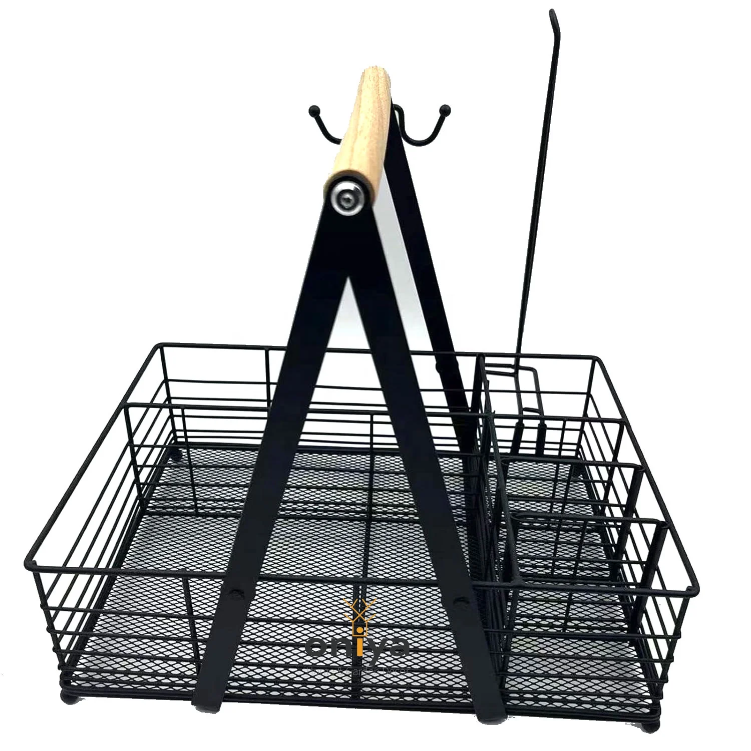 Oniya Barbecue Accessories Grilling Tool  Metal BBQ Caddy with Paper Towel Holder  Kitchen Storage Organizer Garden Supply