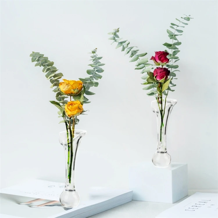 High Quality Vintage Acrylic Lucite Wedding Vase Hotel Home Decoration Transparent Flower