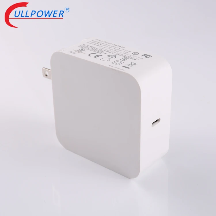45W Type c charger pd adapter changing ac plug us eu uk kr cn jp India plug pd emarker function with pse kc rohs certification