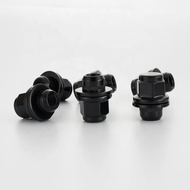 Набор из 20 12x1 25 1 47 дюймов 13/16 Hex OEM Mag стильная шайба Заводские Сменные черные гайки для Nissan Infiniti колеса