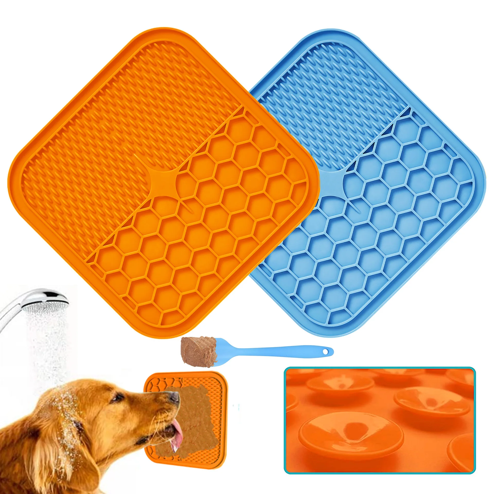  Silicone Slow Feeder Large Dog Food Plates Lick Pad Funny Distraction Grooming