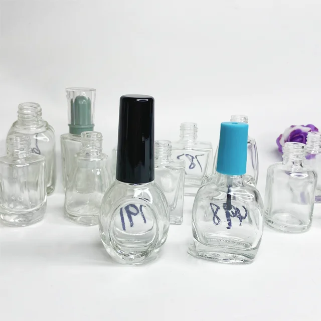 Wholesale Empty Glass Nail Polish Bottle Portable Small Brush Nail Art Container Supplier