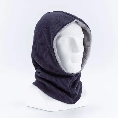Winter outdoor unisex Acrylic fur polar fleece Hooded crochet brushed collar headwear Acrylic and synthetic wool