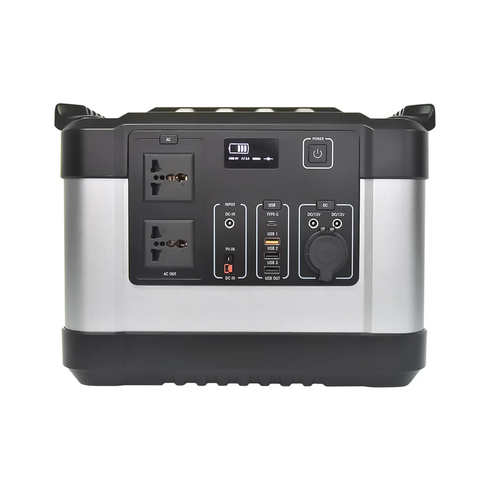 
 new design beauty energy storage all sockets 1000w portable solar power bank station generator  