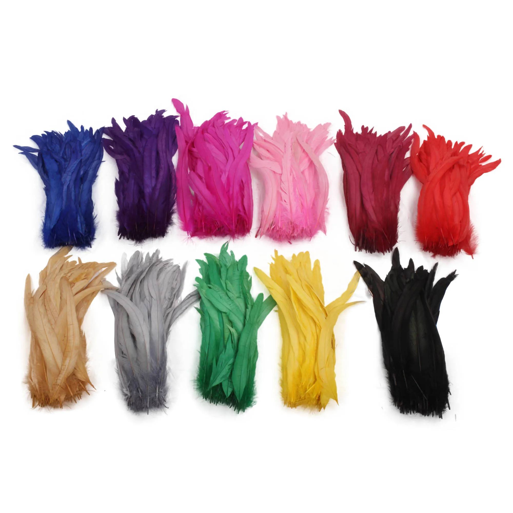 Natural 30-35cm Dyeing After Bleaching Rooster Feathers For Carnival Festoon Decoration