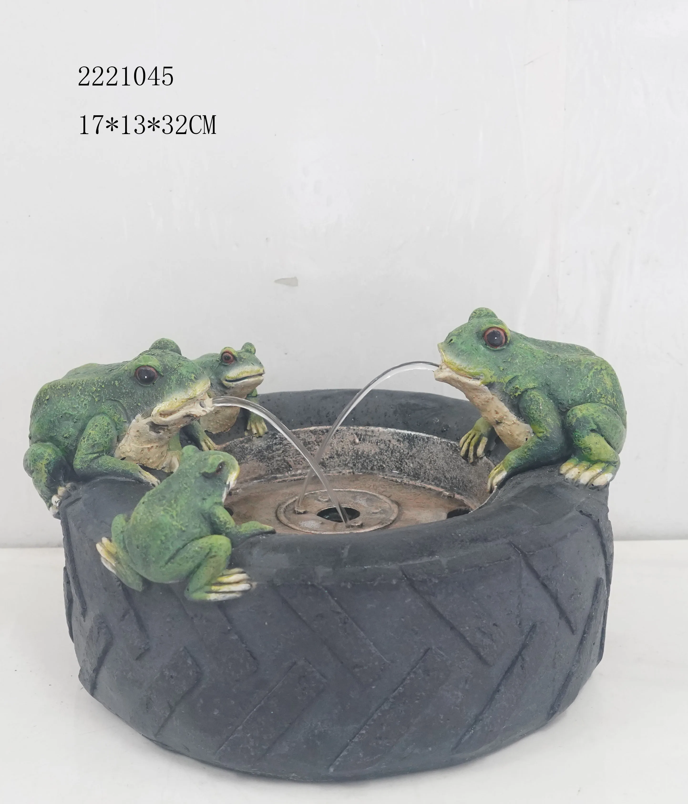 Resin Bear Garden Waterfall Drinking Water Sitting on Faucet; Garden Fountain Waterfalls; Waterfall For Garden