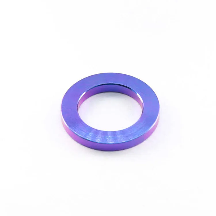 Wholesale Quality TC4-Titanium alloy Washers M4 M5 M6 M8 M10 Color Motorcycle Flat Washers gr5 flat thin titanium washer