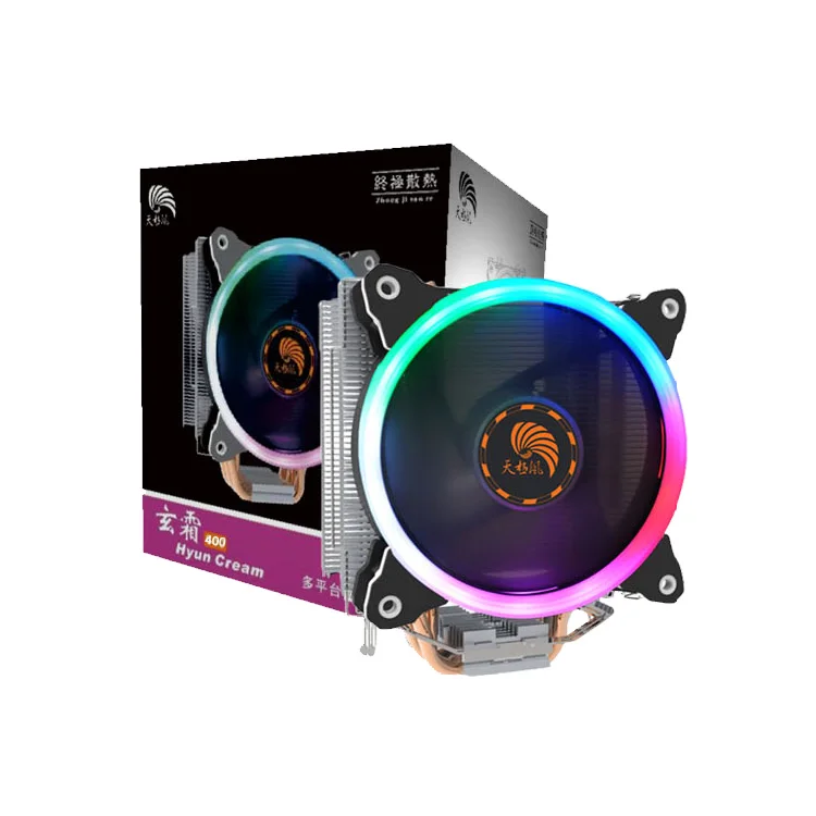 Компьютер процессор медь эвакуированных трубки тепловой трубы с Yajia LED вентилятор свет